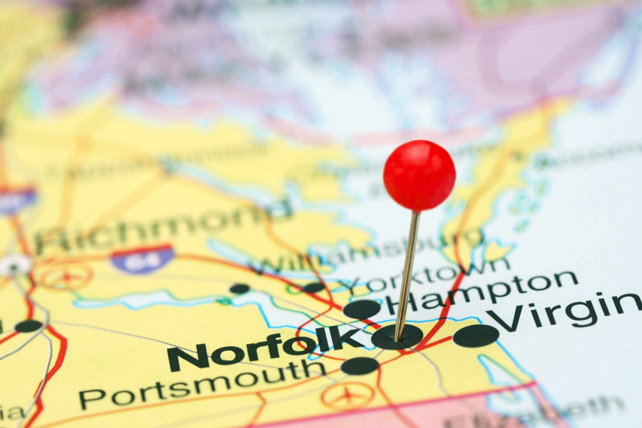 Norfolk pinned on a map of USA | Virginia REALTORS®