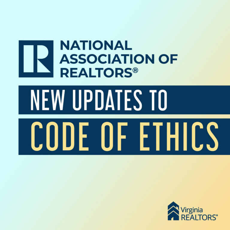 Breaking News New Code of Ethics Updates Virginia REALTORS®