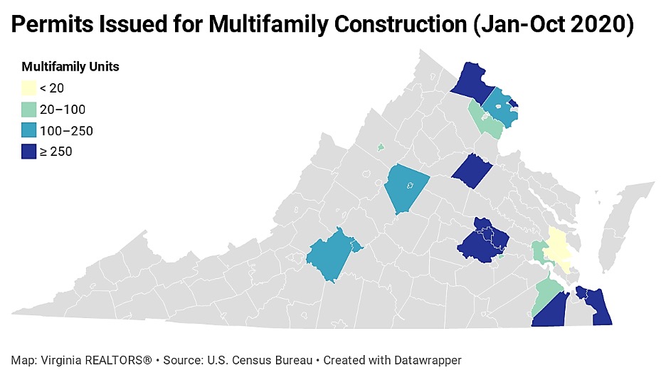 Permits Issued for Multifamily Construction